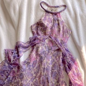 Romantic silk dress